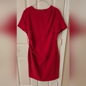 Brooks-Brothers Short-Sleeve Fine Twill Crepe Dress Size 14